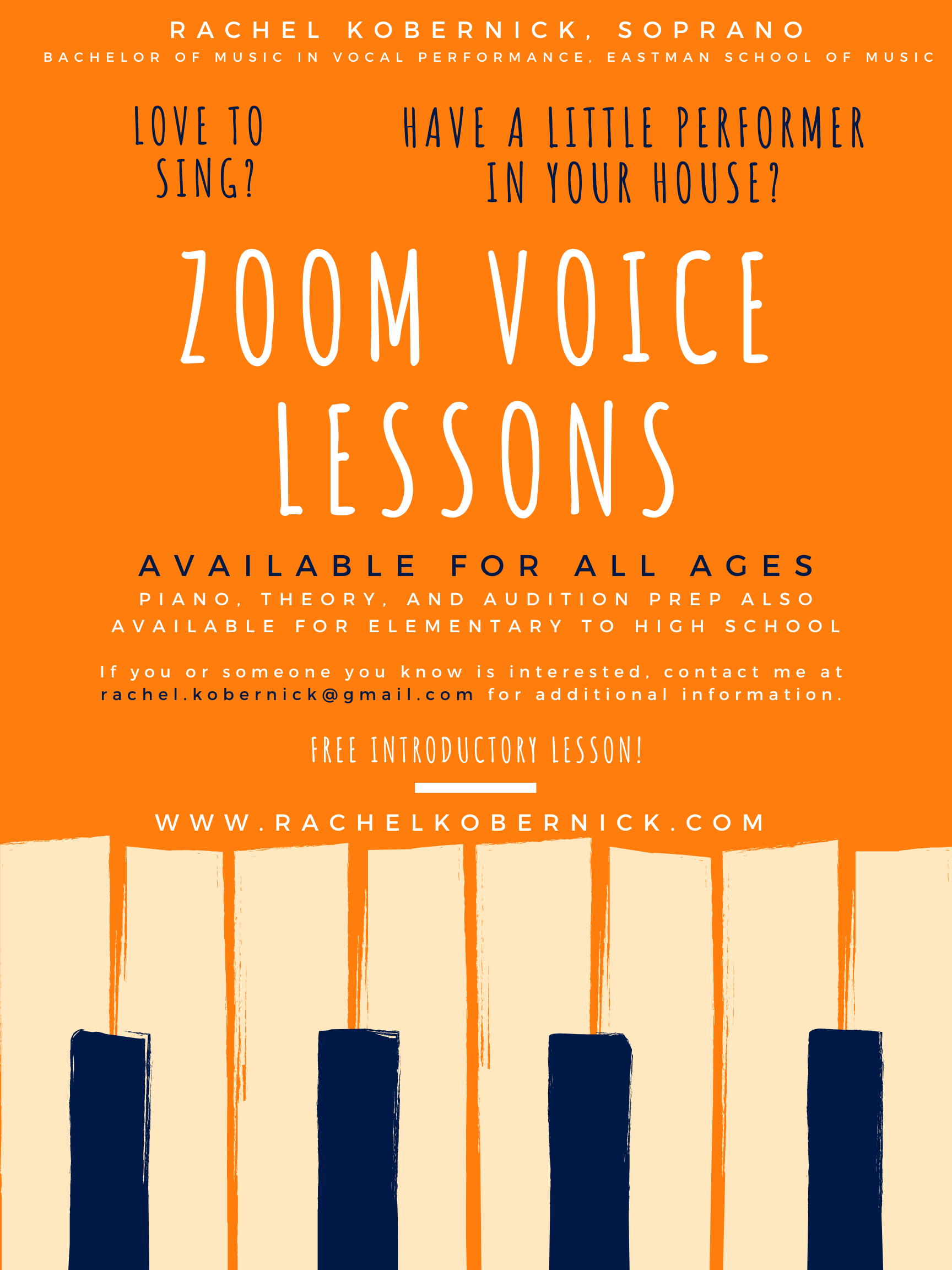 Voice Lessons Advertisement Online Voice Lessons! with Pegasus Early Music | Kids Out and About ...