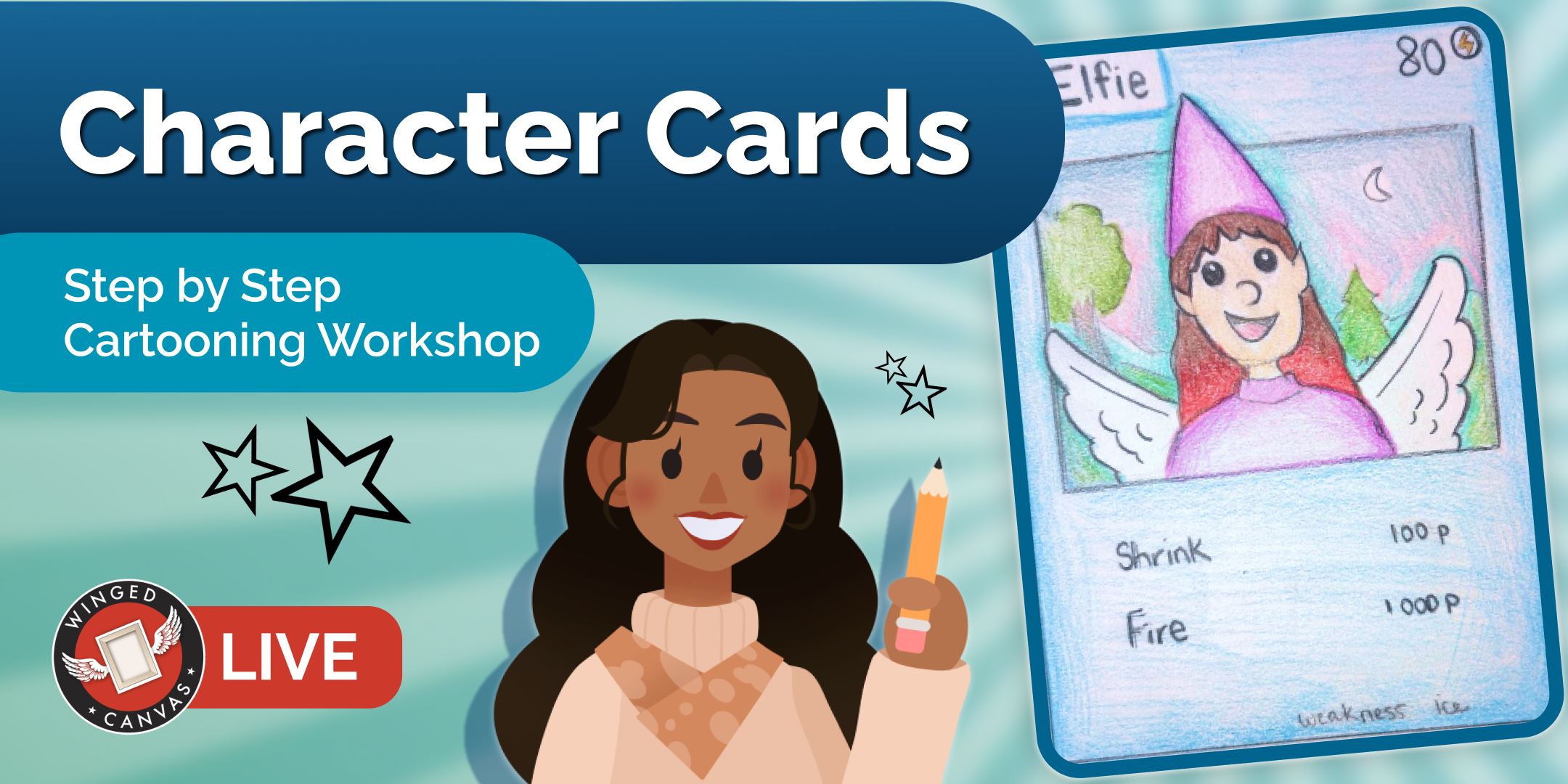 Step-by-Step Family Cartooning Workshop (Character Cards) | Kids Out ...