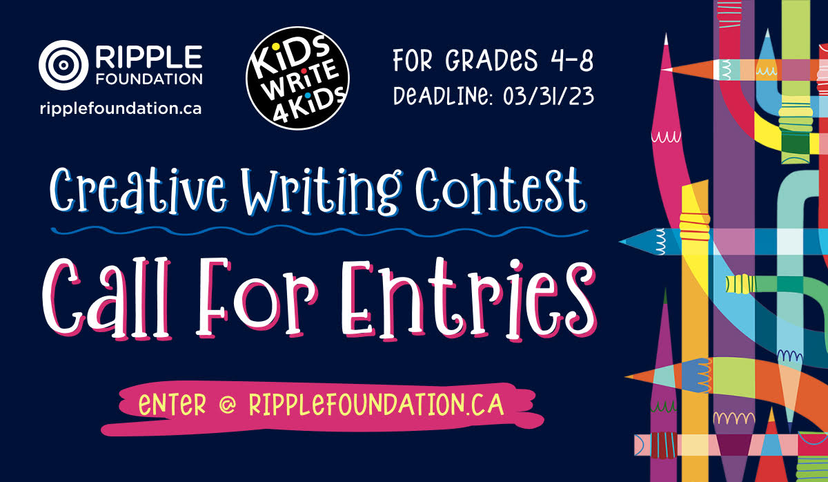 Contest Fun Writing Calling Aspiring Young Authors: Ripple Foundation’s Kids Write 4 Kids ...