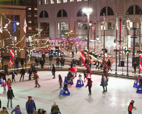 Rotary Rink Free Outdoor Ice Skating at Rotary Rink at Fountain Plaza | Kids Out ...