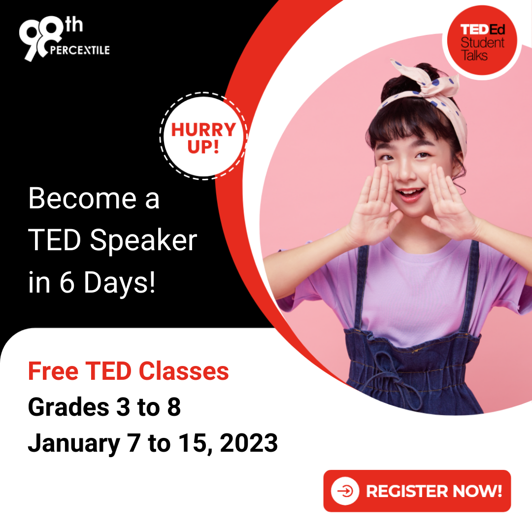 Free Ted Talk Classes For Grades 3 to 8 By 98thPercentile - Register ...
