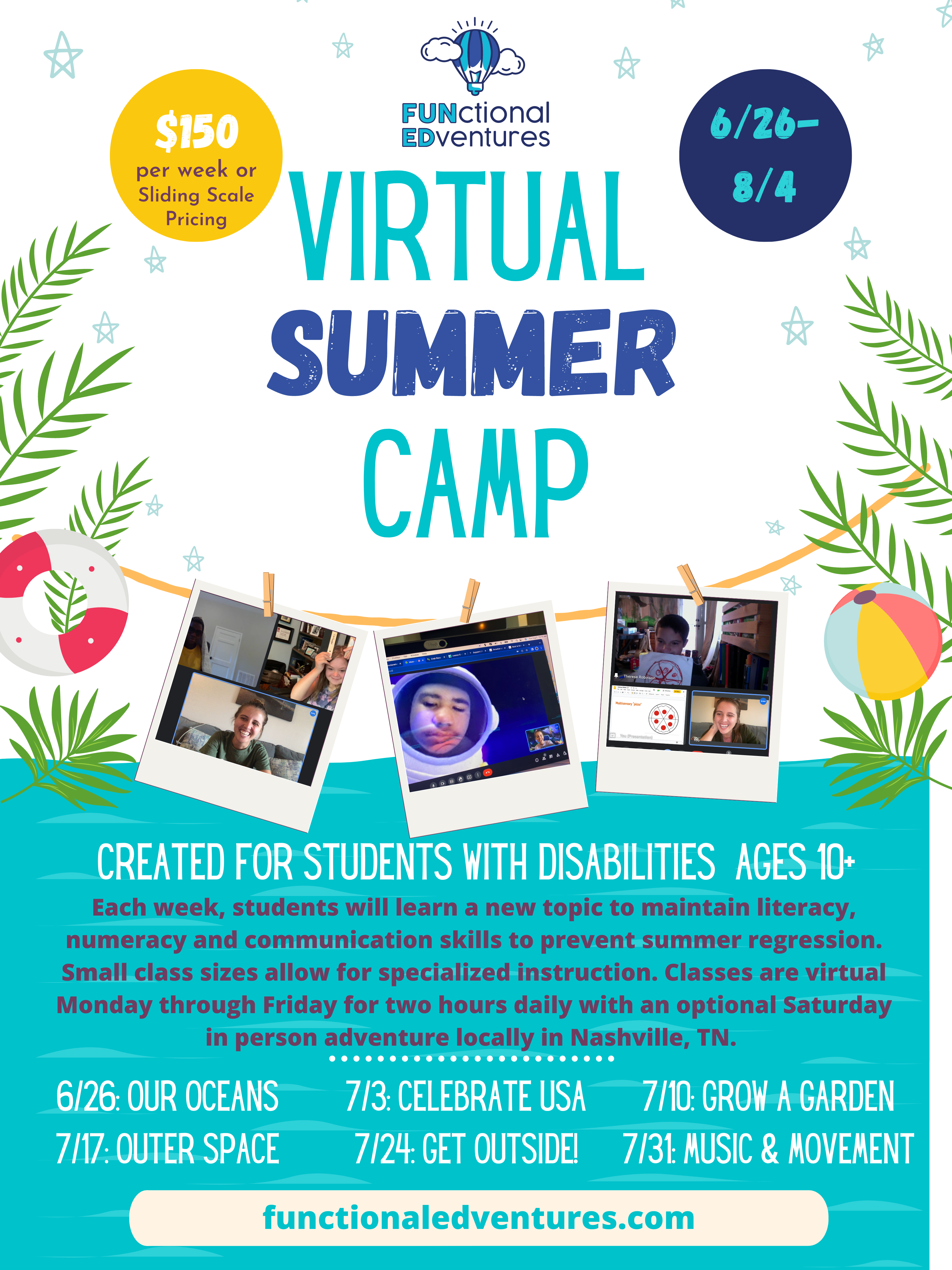 Virtual Summer Camp for Students with Disabilities | Kids Out and About