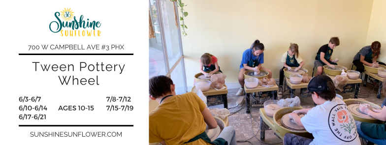 Tween Pottery Wheel Camp 6/17-6/21 | Kids Out and About Phoenix