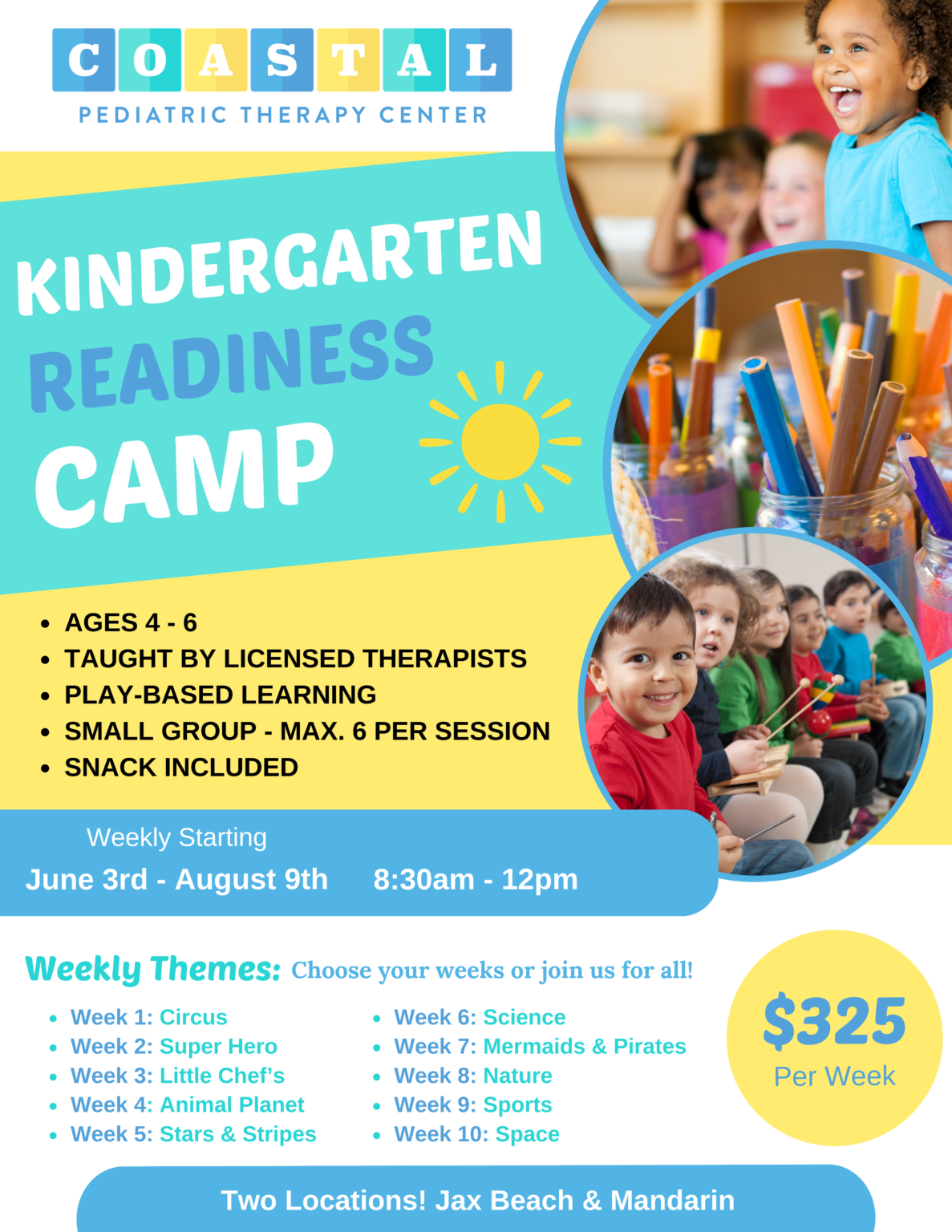 Kindergarten Readiness Camp For Ages 4-6- Coastal Pediatric Therapy ...